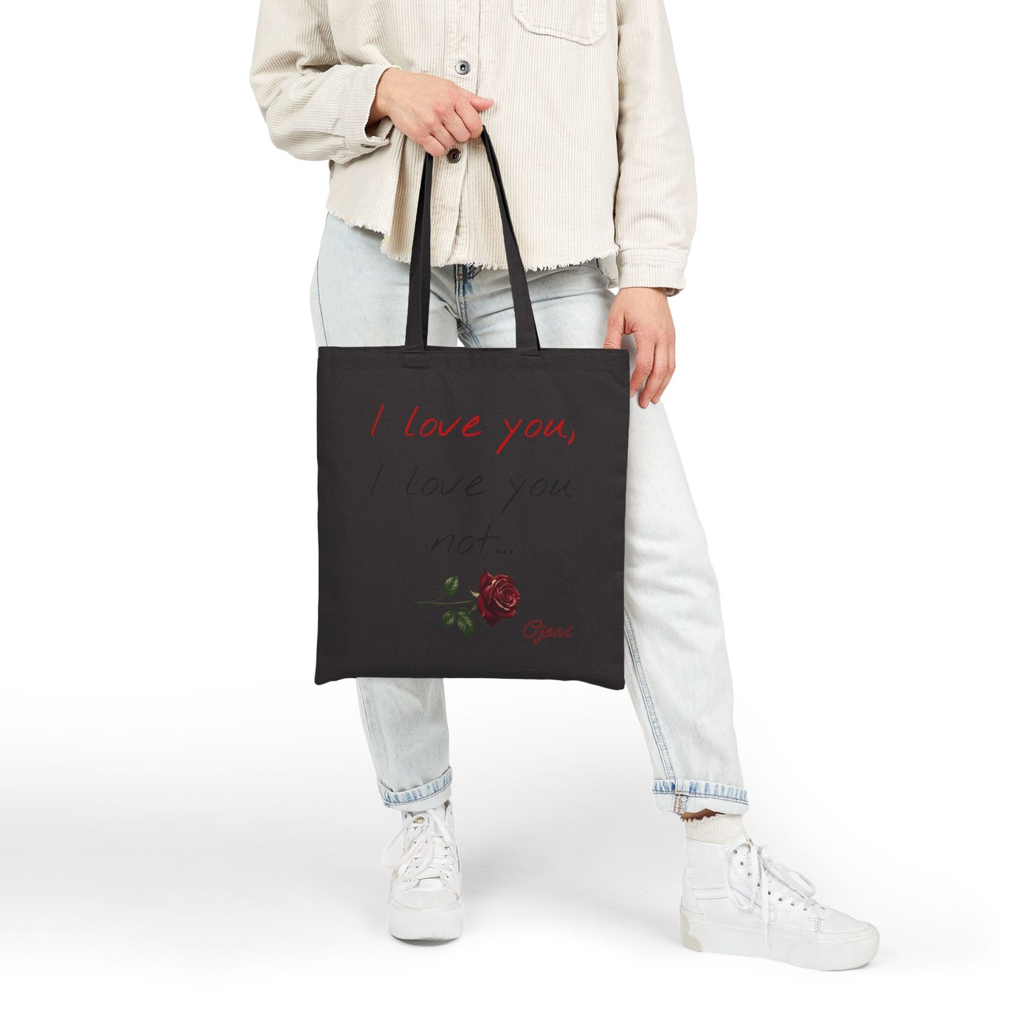 "I love you, I love you not" Cotton Canvas Tote Bag