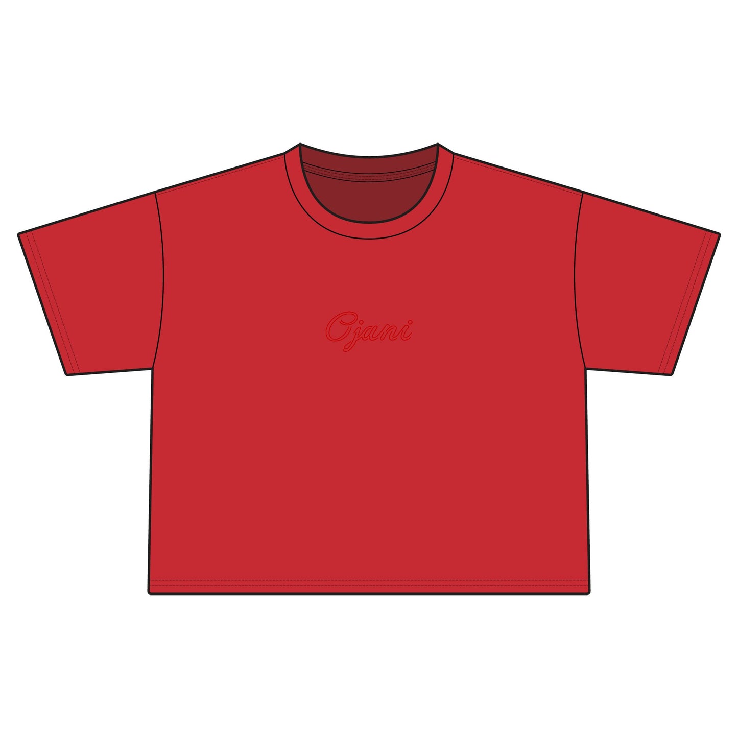 Women's "I love you, I love you not" cropped T
