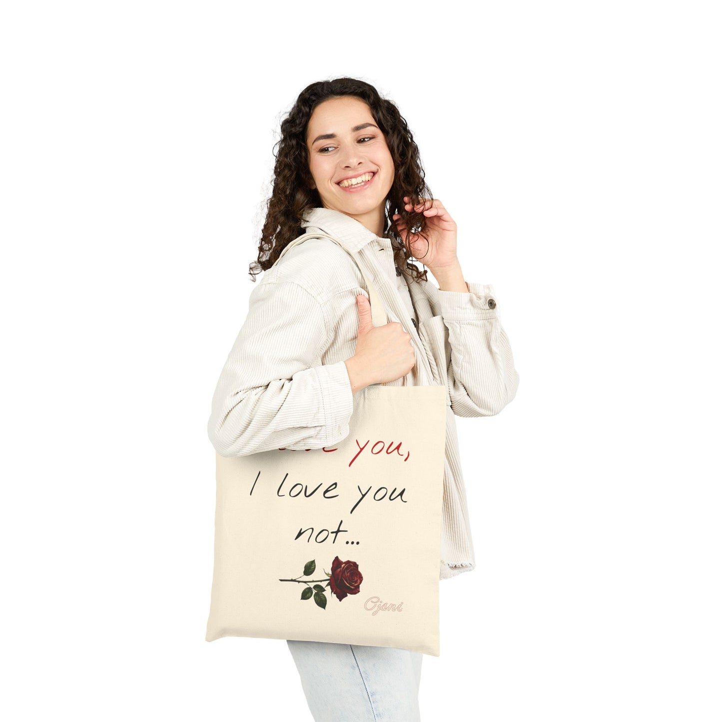 "I love you, I love you not" Cotton Canvas Tote Bag
