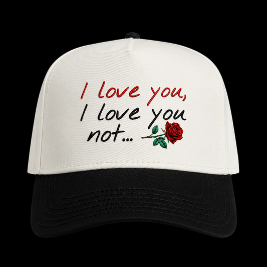 "I love you, I love you not" A-Frame Two-Tone Strap Back