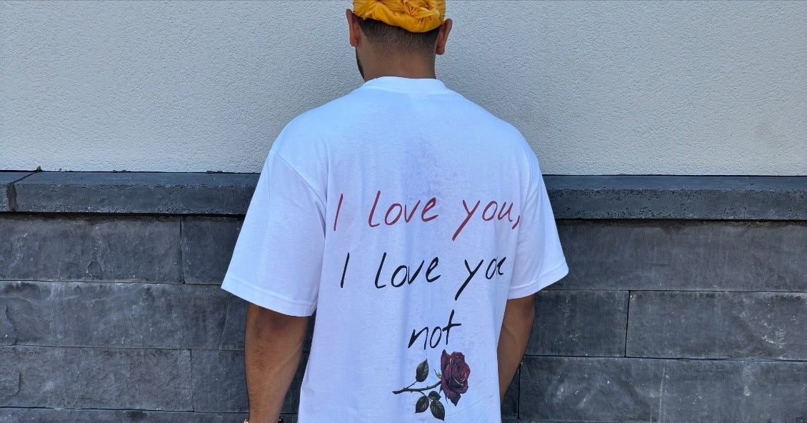 "I love you, I love you not" Unisex Oversized Max Heavyweight T *runs big, size down for better fit*