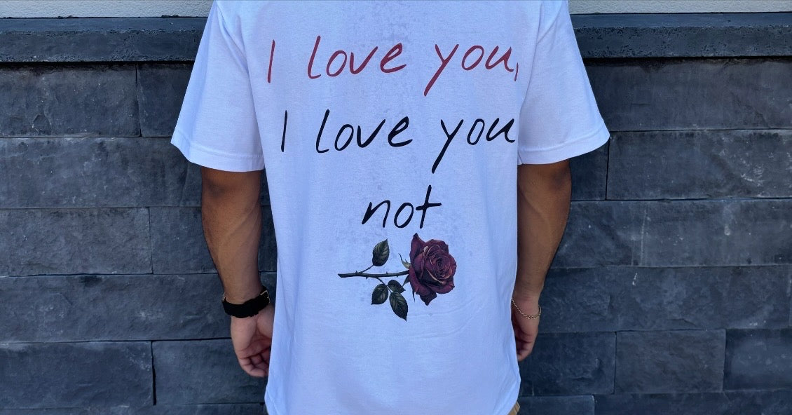 "I love you, I love you not" Unisex Oversized Max Heavyweight T *runs big, size down for better fit*