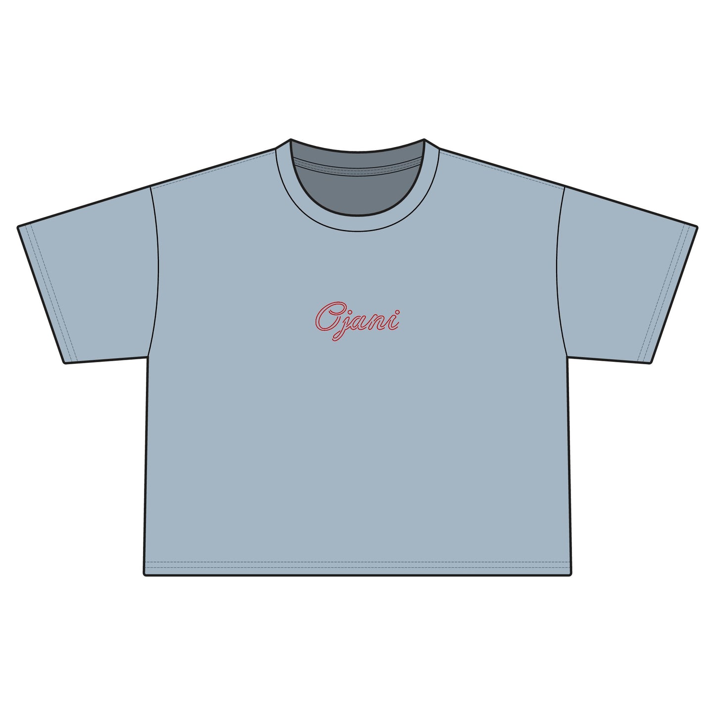 Women's "I love you, I love you not" cropped T