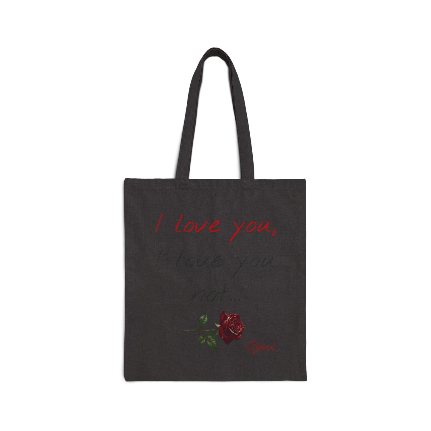 "I love you, I love you not" Cotton Canvas Tote Bag